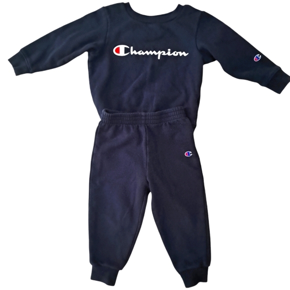 Champion 2 Piece Set For 2 years old boy Dark Blue Sweater and Pants. - Picture 2 of 6